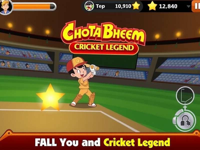 Chhota Bheem Cricket Legend Game Screenshot
